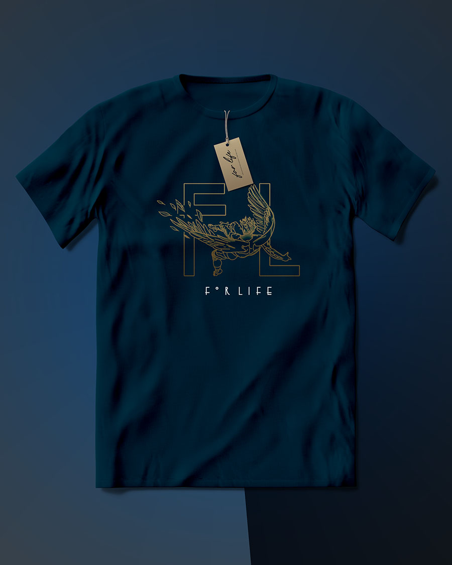 For Life Abstract Fusion Oversized Graphic Tee