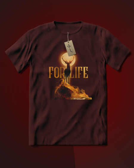 For Life Wildlife Deer Artistic Print Tee